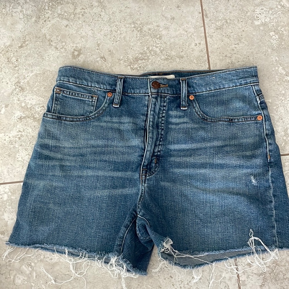 Madewell high rise denim shirt